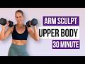 30 MIN Upper Body Dumbbell Workout for Women | Arms, Back + Shoulders (No Repeats)