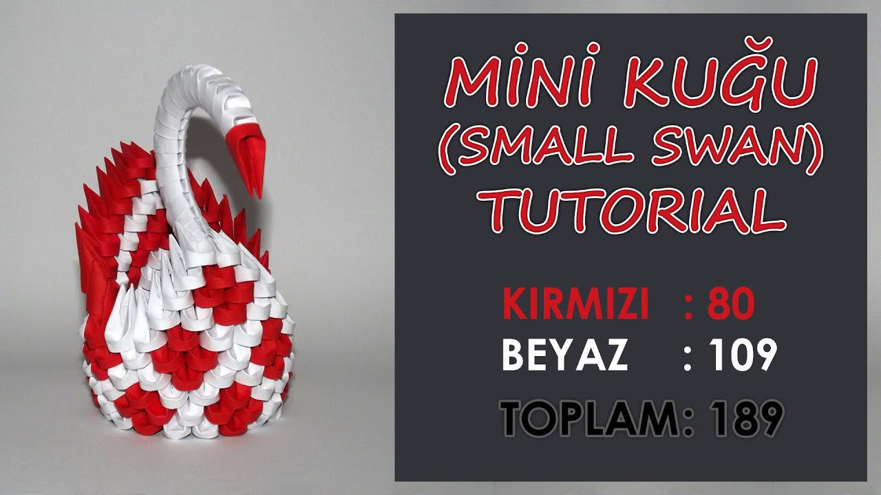 3D Origami Mini Kuğu Yapımı (Small Swan Tutorial) YouTube