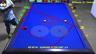BỘ SỐ 50 / HỆ THỐNG NÚT SỐ BIDA 3 BĂNG / DIAMOND SYSTEM PART 3/4