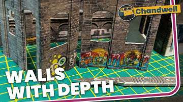 Scratch building walls with depth - N Scale walls scratch built from card