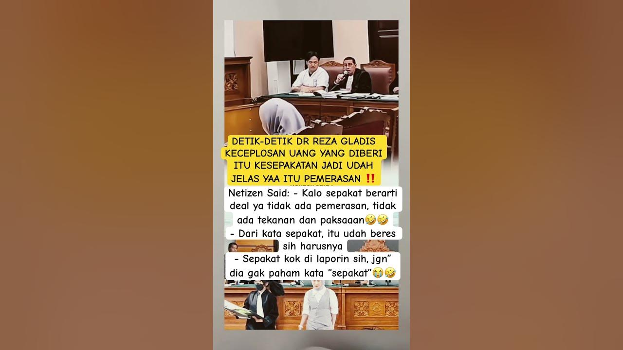 DETIK” REZAGLADYS KECEPLOSAN DI PERSIDANGAN ❗️🤣#artist #viral#trending #rezagladys #nikitamirzani