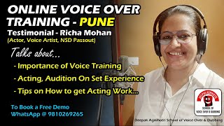 Online Voice over Training Pune. Student profile &  Testimonial @ deepakvoice.com