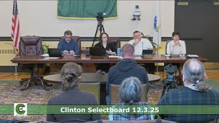 Clinton Selectboard 12.3.2025
