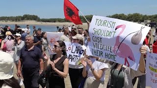 Protest on Albania’s southern coast over development project linked to Jared Kushner