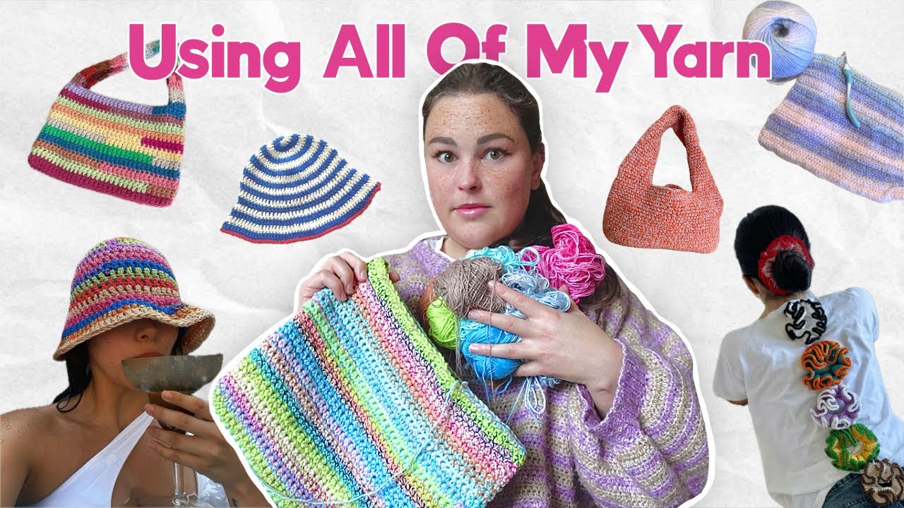 Пытаюсь использовать всю свою пряжу 🧵✨ видеоблог о вязании крючком