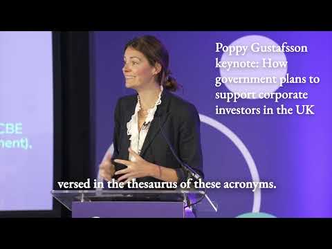 Poppy Gustafsson keynote: How government plans to support corporate investors in the UK - video from Global Venturing