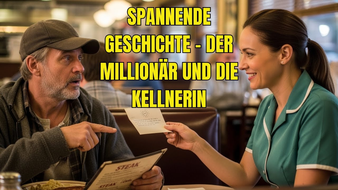 Verkleideter Millionär bestellt Steak     doch die Kellnerin bietet ihm einen Brief an und erteilt..