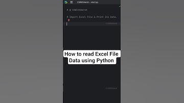 How to read Excel File Data using Python #cswithharsh #pythontutorial #pythoninhindi #shorts