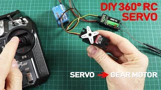 How To Make 360° Continuous Servo. Making Continuous Servo. DIY Gear Motor