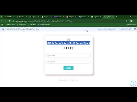 Google Apps Script - Login V.5x DEV 4 - CRUD DataTables | Multi Sheet | Auto generated ID (Demo)