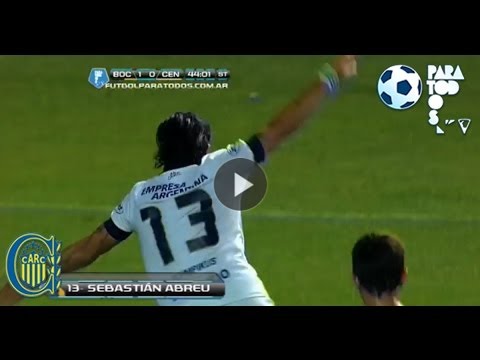 Gol de Abreu. Boca 1 - Rosario Central 1. Fecha 11. Torneo Inicial 2013. Fútbol Para todos