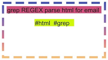 grep REGEX parse html for email