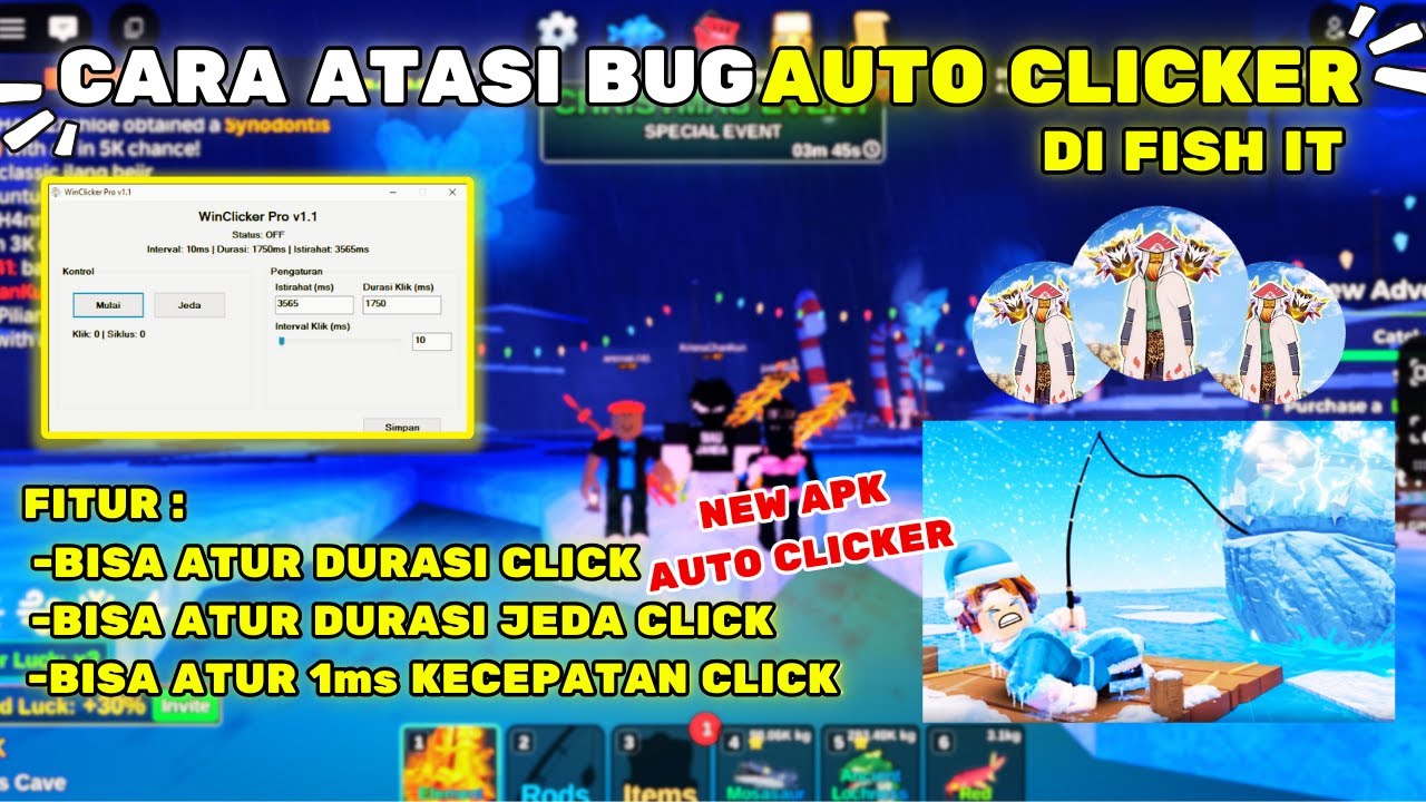 Cara atasi bug auto clicker di fish it PC | fish it