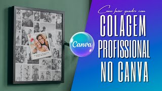 Como fazer colagem de fotos estilo quadro mosaico no Canva – passo a passo para imprimir ou vender. screenshot 2