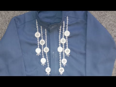  Easy Churi Tanka + shisha lagane ka tarika||Baby Kurta Neck Design.