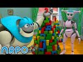 ARPO The Robot | ARPO Vs Nannybot GIANT Building Blocks | Funny Cartoons for Kids | Arpo and Daniel