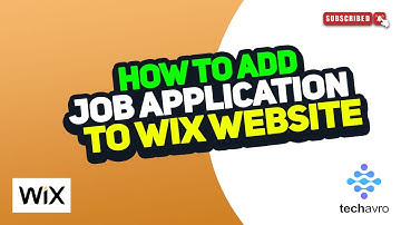 How to Add Job Application to Wix Website 2025