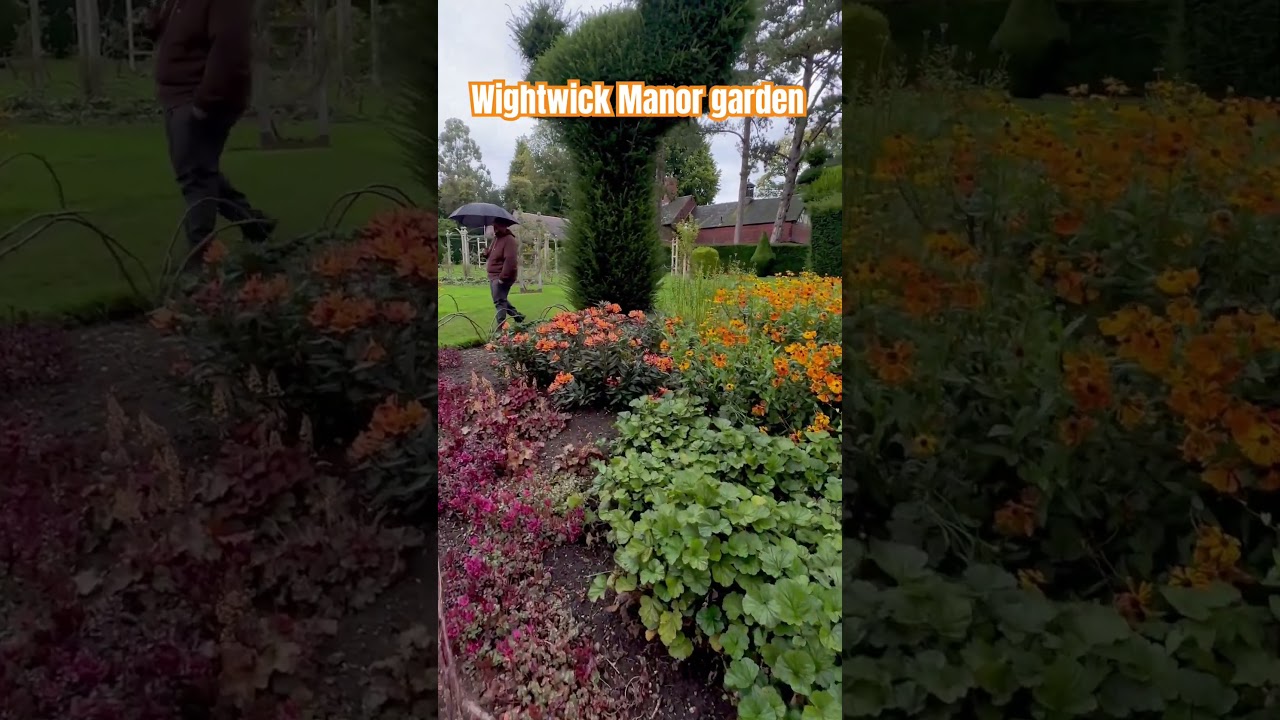 A walk in the rain at Wightwick Manor, England 
