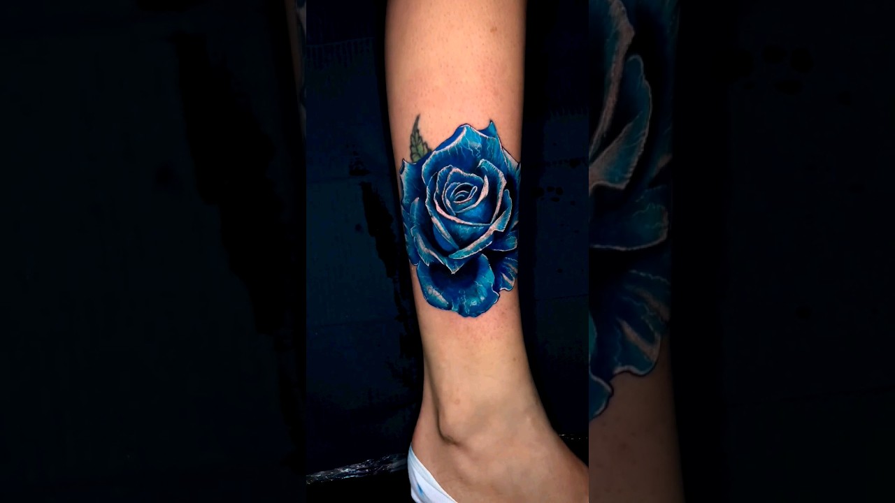 TATTOOS BY EMS — Walk in blue rose I did yesterday on some out of...
