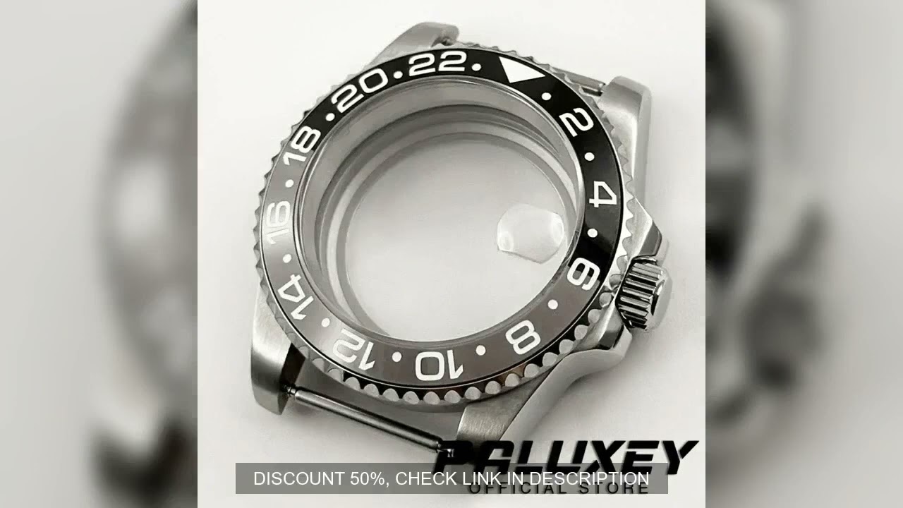 High-quality 40mm Diver Waterproof Black Gray GMT Steel Case Fit NH34 NH35 NH36 ETA2824 Movement Cas
