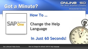 SAP Change Help Language