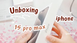 Unboxing iPhone || 15 pro max ||Natural Titanium 🩶 || Accessories ||🎀 #iphone15promax #iphone15