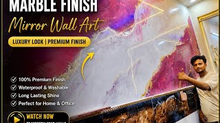 Amazing Stucco Marble Finish Technique | Mirror Wall Texture Design ✨ 