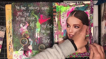 Quick Art Journal page: How to create two pages in an hour
