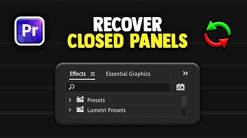 How to Restore Accidentally Closed Panels in Premiere Pro (2 Ways)