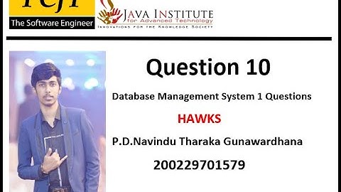 Data Base Task 10| Write a Join Query Statement| 1st Year| Java Institute| Navindu Tharaka