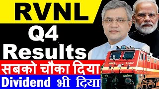 RVNL Q4 RESULTS ( सबको चौका दिया😱 )🔴 Dividend भी दिया🔴 RVNL Share Latest News🔴 Railway Stocks SMKC