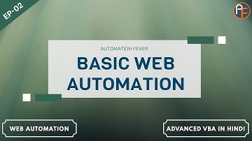 Basic Web Automation | Advanced VBA in Hindi