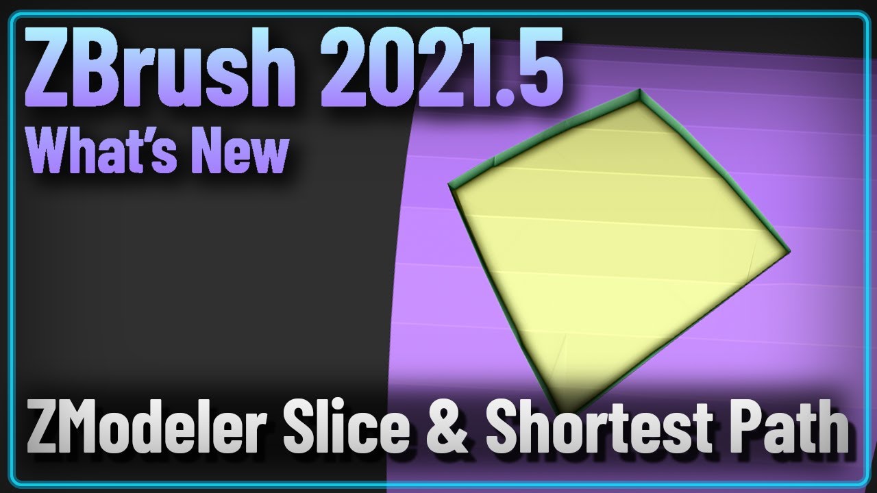 063 ZBrush 2021.5 - ZModeler Slice Edge, Slice Point, Poly Fil и Crease Shortest Path!