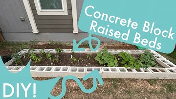 How We Made Our Raised Bed Garden With Concrete Blocks (cinder blocks)