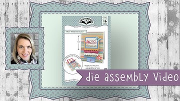 Karen Burniston Die Set 1161 Waterfall Card Assembly