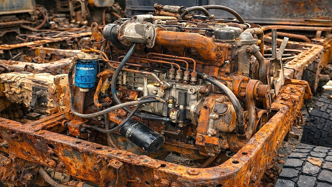🔧 Restoration of an Ancient Hyundai 4-Cylinder Engine – From Abandoned Ruin to a Powerful Machine