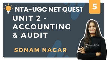 Unit 2 - Accounting & Audit | Test Series Part 5 | Commerce | NTA UGC NET Paper 2