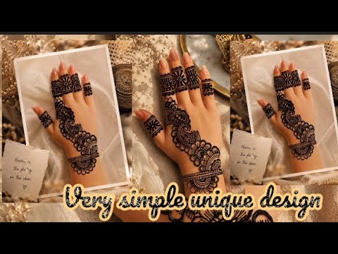 Very simple unique style mehndi design for back hand|new easy mehndi design 2026 | mehandi design