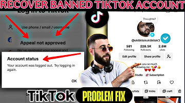 Your account was logged out. Try logging in again | Account status TikTok problem solved |