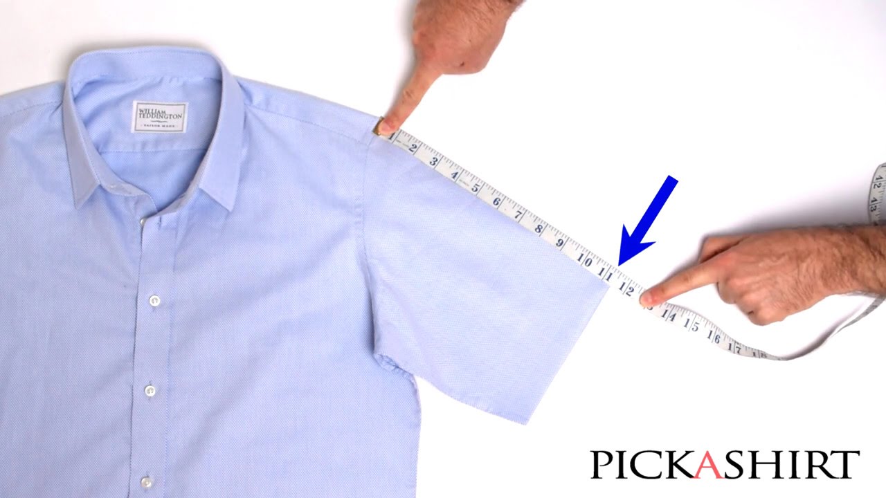 How To Measure Short Sleeve Length - Shirt Measurements - YouTube