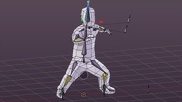 [Blender Time lapse video] Low Poly Man (Rigging) - Part 2