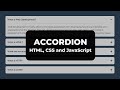 Accordion (HTML, CSS and JavaScript)