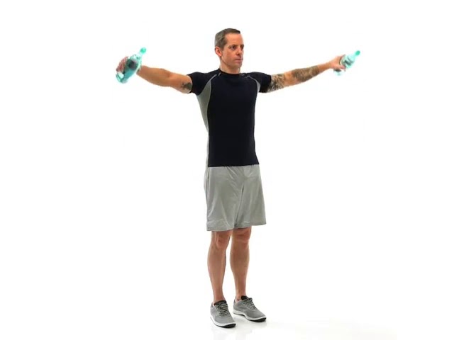 Lateral Raises water bottle - Fulshear Personal Trainer and Wellness Coach