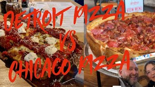 Detroit Pizza vs Chicago Pizza Klavon's vs Giordano's Detroit Style vs Chicago Style Competition