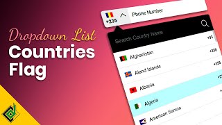 How to Add a Telephone Input Field with Country Code & Flag using Pure JavaScript screenshot 3