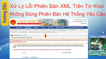 Hướng Dẫn Xử Lý Lỗi Phiên Bản XML Trên Tờ Khai Không Đúng Phiên Bản Hệ Thống Yêu Cầu