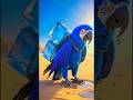 A Giant Blue Parrot 😱#ai #parrot #farmer #shorts