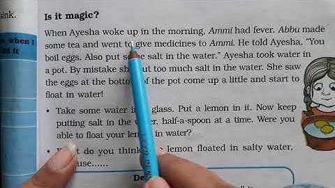 Chapter 7 Experiments with Water, Ncert EVS Class 5