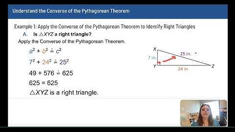 8.2: Understand the Converse of the Pythagorean Theorem VIDEO