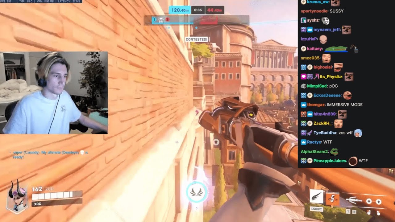 xQc accidentally invented secret bridge in Overwatch 2